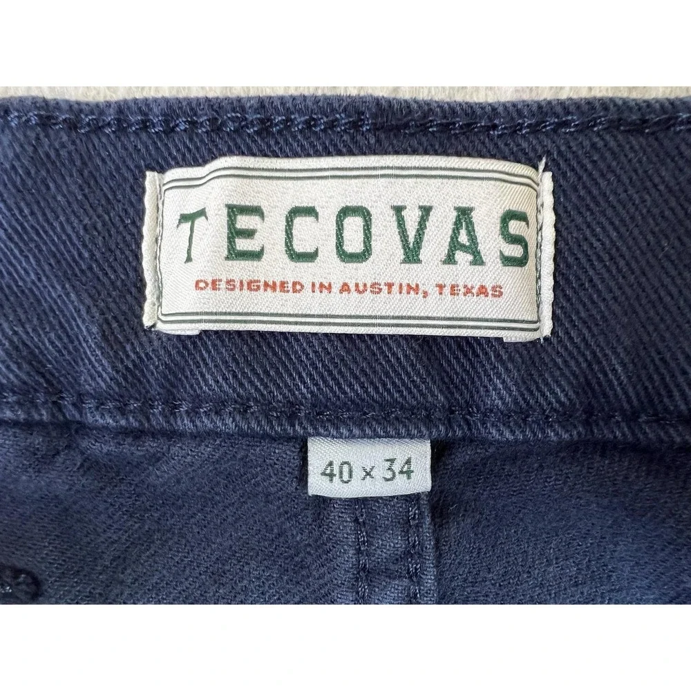 Tecovas Straight Cut Comfort Jeans Mens 40x34 Blue Straight Stretch Denim NEW